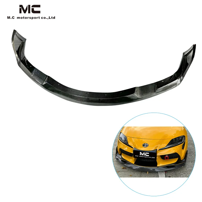 Carbon Fiber A Style Front Bumper Lip For Toyota Supra A90 A91 MkV GR DB Front Splitter Lip 3PCS