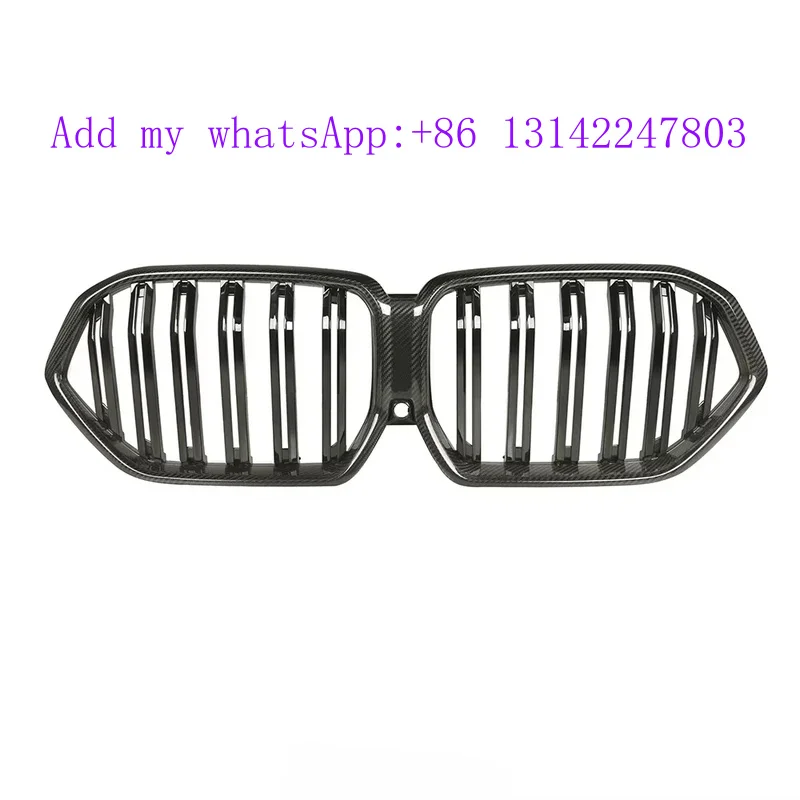 Double Slat Style Dry Carbon Fiber Front Bumper Grille for F96 X6M