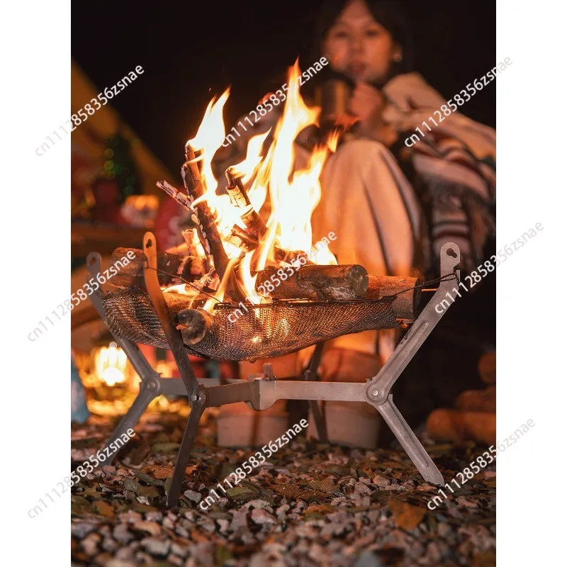 Titanium outdoor incinerator portable heating wood stove camping beacon barbecue grill campfire stove