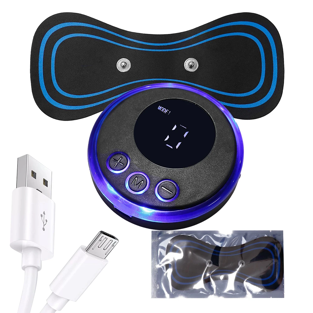Portable EMS Neck Massager TENS Pulse Machine Cervical Neck Back Patch Muscle Stimulator Pain Relief Salud Blood Circulation