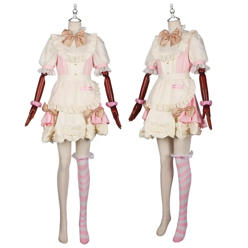 Hatsune Miku cosplay fat lucky cat cream peach soft cute cat ear soft girl anime maid stage girl dress Loli