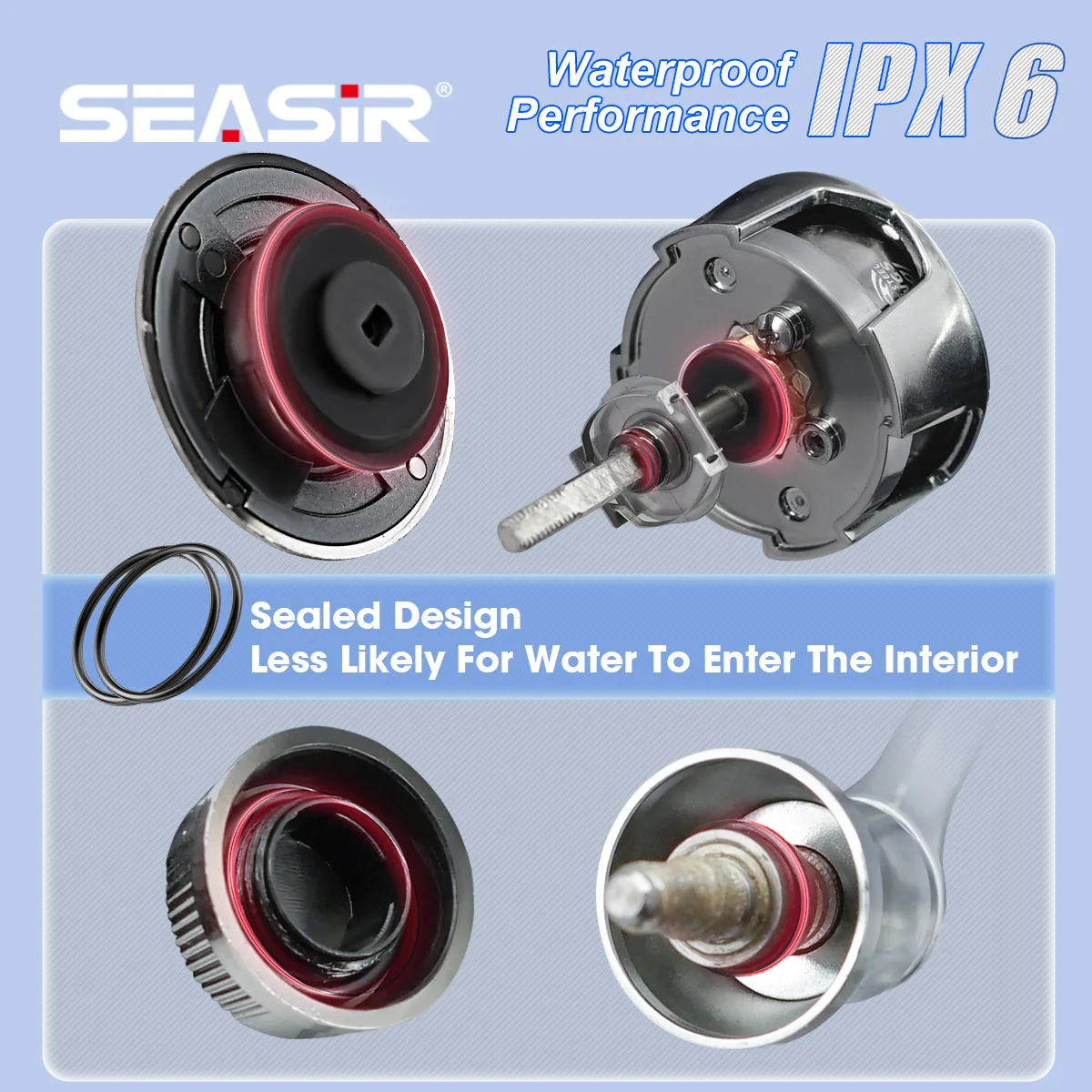 بكرة صيد دوارة من Seasir Expert طويلة جدًا 1500S-4000S، 10 + 1BB، 5.2:1 مقبض طاقة معدني من قطعة واحدة للمياه العذبة والمياه المالحة