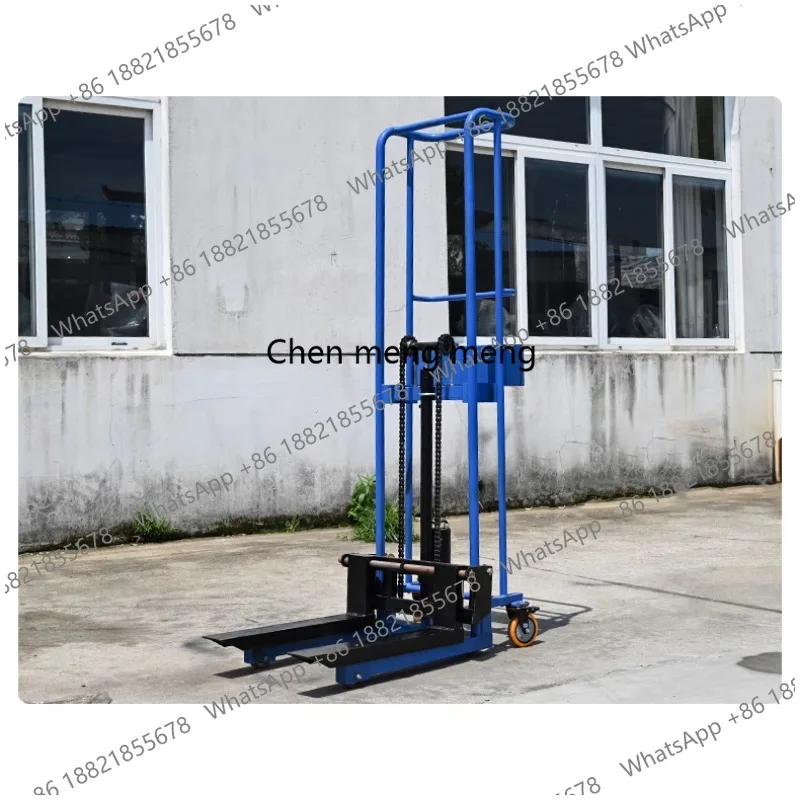 All electric lifting hydraulic forklift portable small stacker hand propelled handling forklift