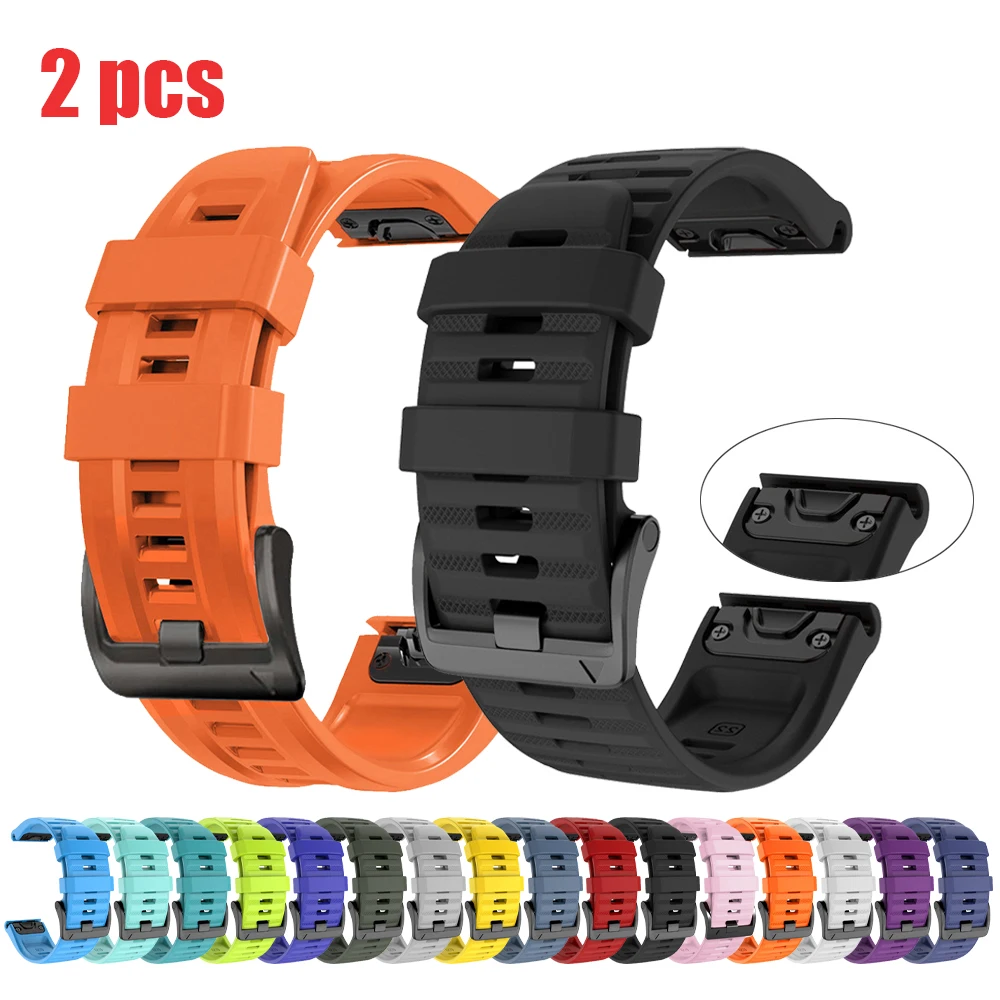 2 pezzi cinturino sportivo in silicone per Garmin Fenix 8 E 7X 7 6X Band Quatix 7X 6/Instinct 2X braccialetto solare QuickFit 22mm 26mm cinturino