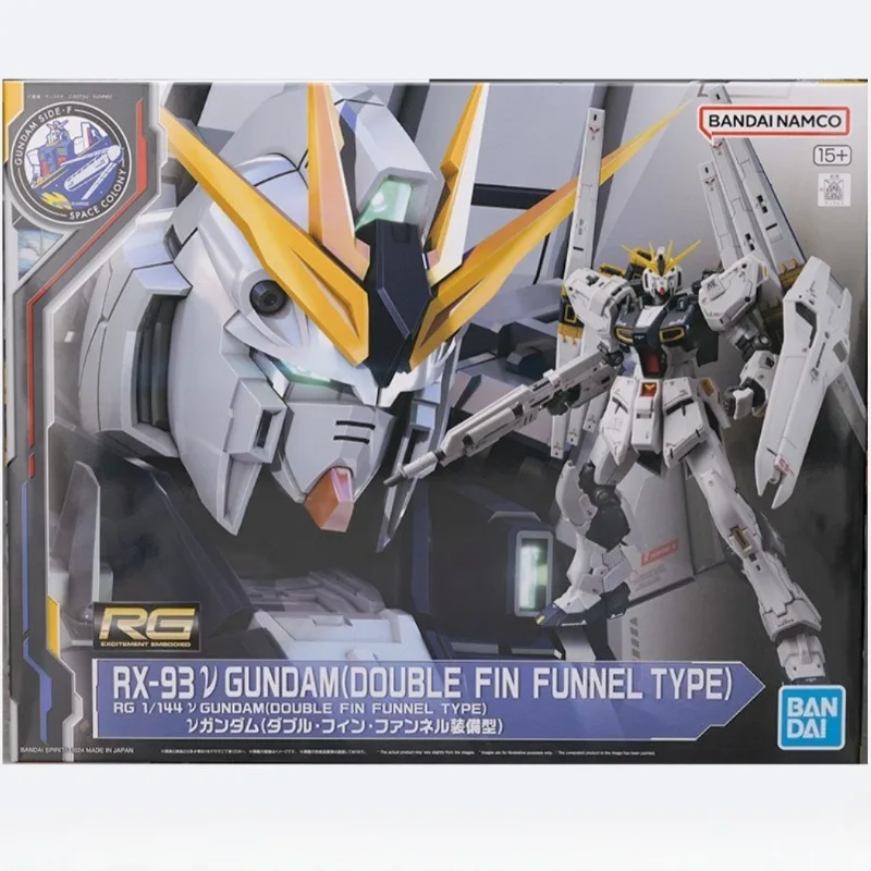

Оригинальная модель Bandai Gundam RG 1-144 RX-93v (DOUBLE FIN FUNNEL TYPE) Сборочные игрушки Мобильная модель робота Подарочная коллекционная модель