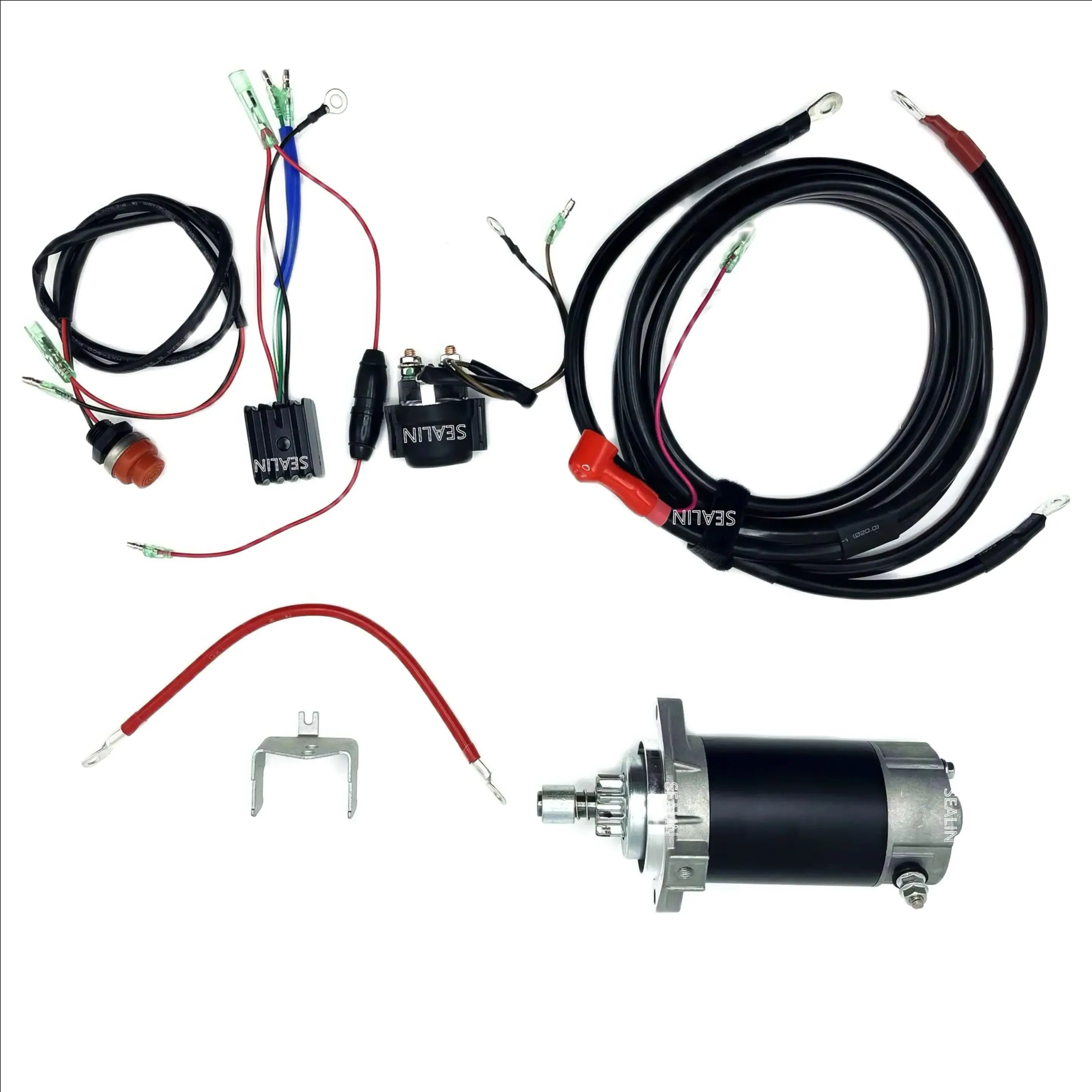 ELECTRIC START CONVERSION KIT FOR MERCURY 25HP 30HP EFI  3 CYLINDER 4 STROKE 2 CYLINDER OUTBOARD MOTOR MODEL 1A25203BK