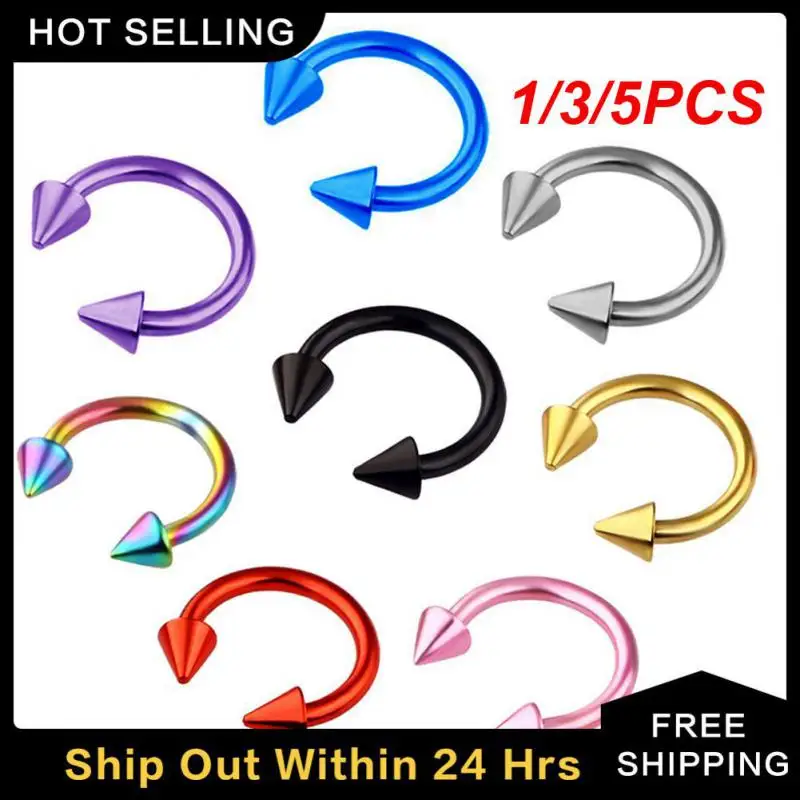 1/3/5PCS Stainless Steel Durable Exquisite Unique Cbr Ring Ear Bone Stud Piercing Jewelry Top-rated Titanium Steel Unique