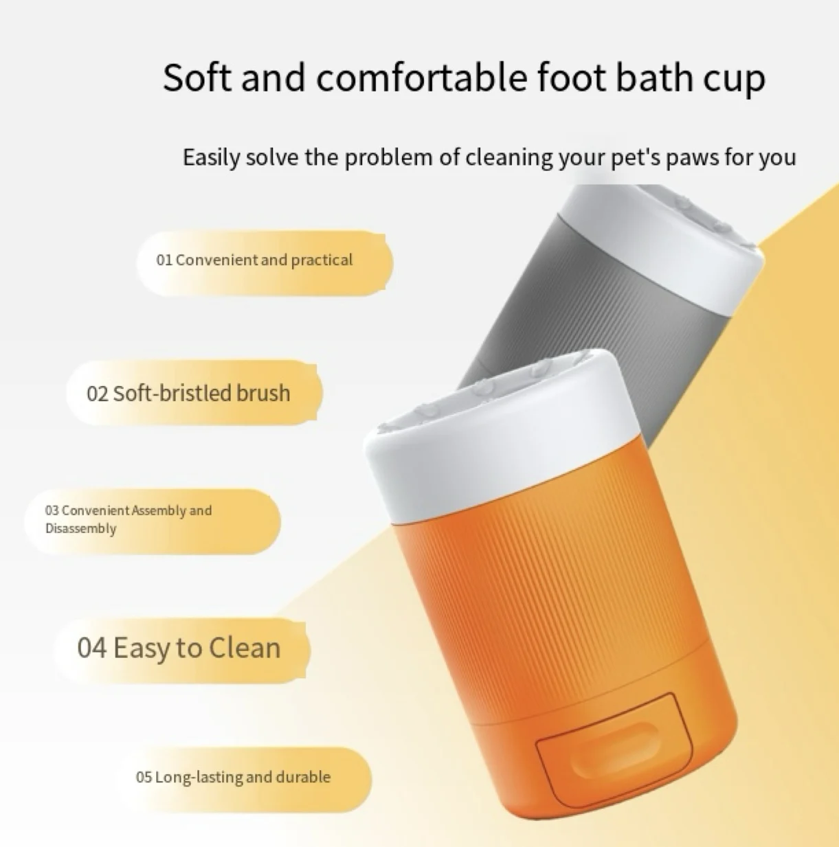 Pet Foot Bath Cup Dog Cleaning Beauty Claw Smart Automatic Bath Tool for Outdoor Use Pet Grooming Essential