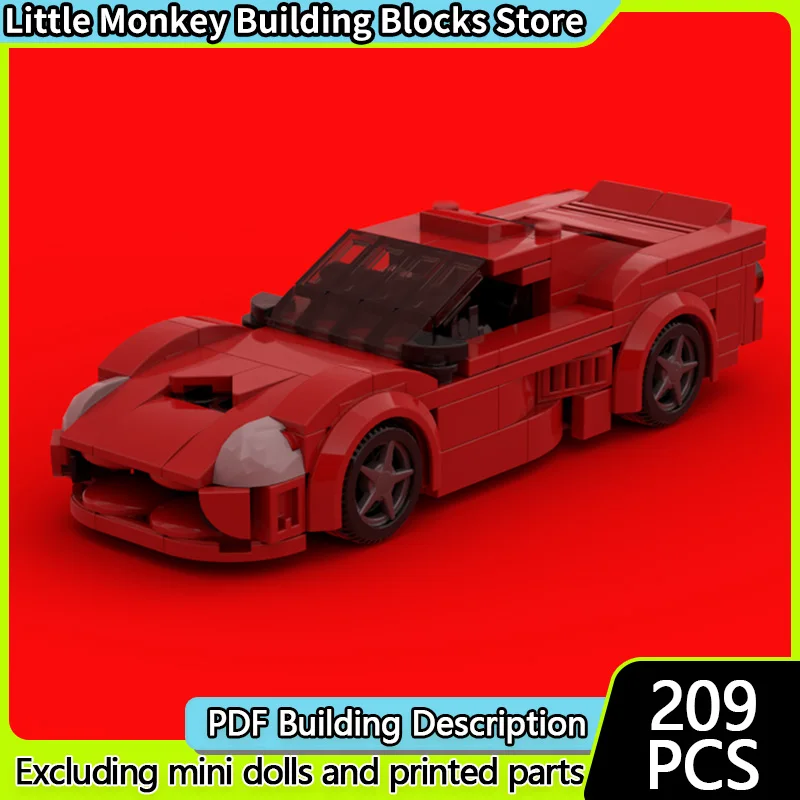 

Speed Racing Car Model MOC Building Bricks S7 Top Tier Sports Car Modular Technology Children Holiday Gifts Assemble Toys Suit