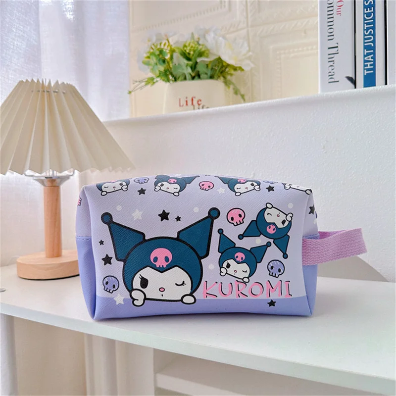 8 pcs/lot Sanrio Kuromi Melody Pochacco Kitty Stitch Pencil Case Cute Pencil Box Stationery Pen Bag Stationery School Supplies