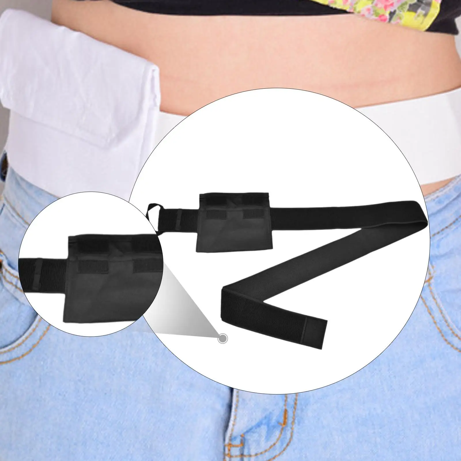 

Пояс для перитонеального диализа с карманным эластичным поясом, практичный для мужчин и женщин, регулируемый легкий пояс для кормления