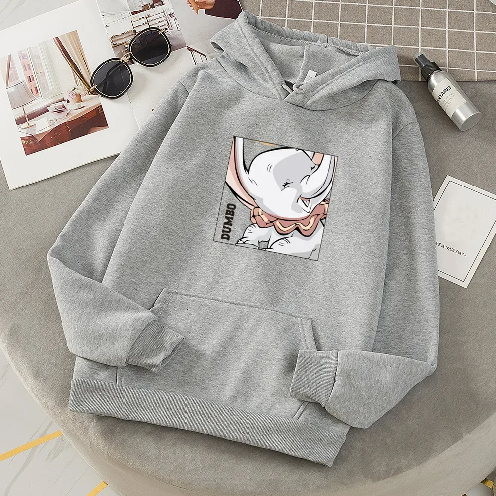 Cute Dumbo Hoodie Sweatshirt Women Printing Graphic Hoodies Cartoon Graphic Loose Clothes Hoody Female Fashion Tops Clothing