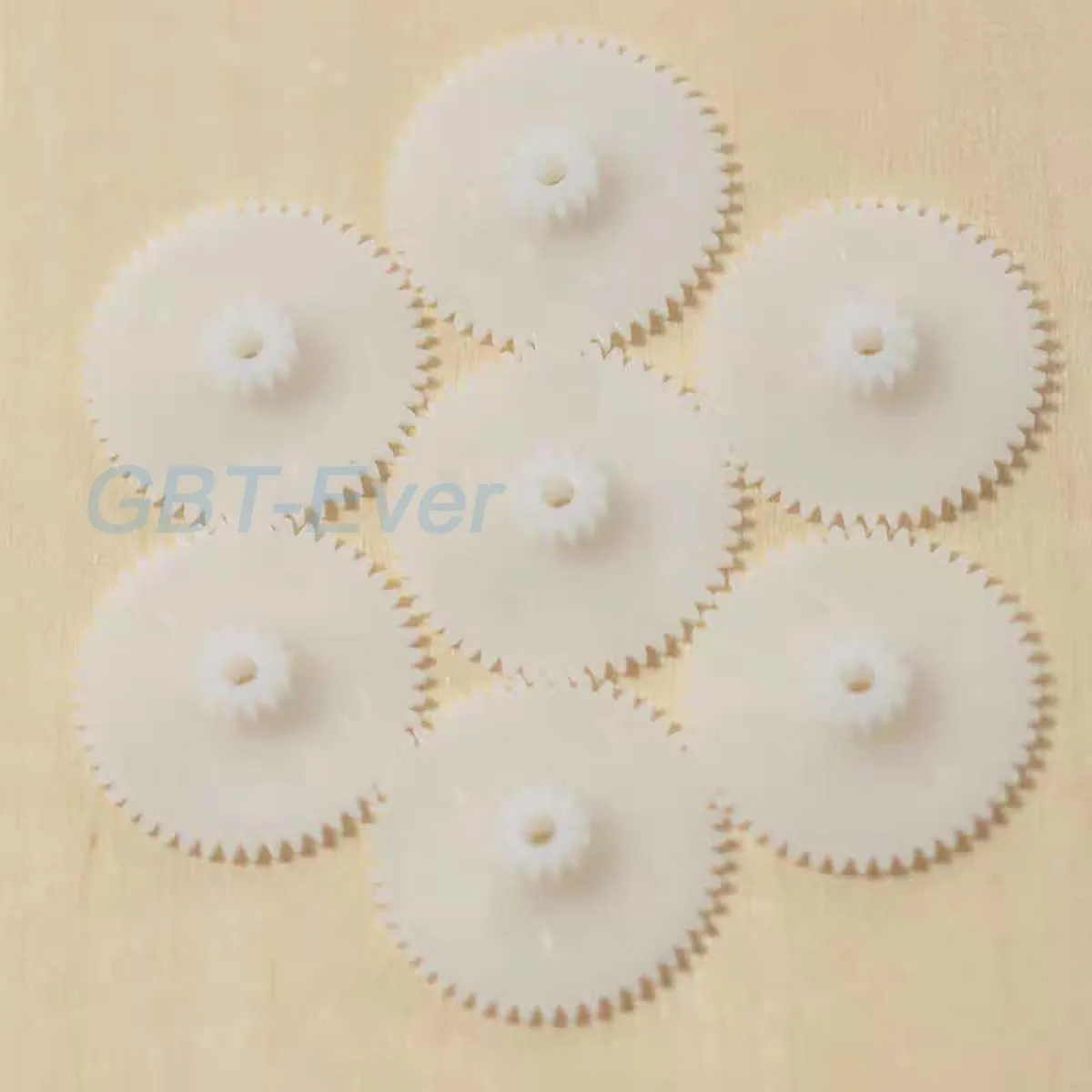 10Pcs 0.5 Modulus Double Layer Gears Multi-Specification White Plastic Gears Tight Fit/Loose Fit Axle Gears DIY Model Making