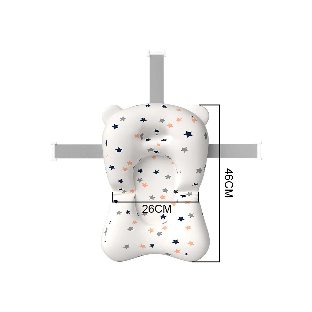 Almofada de banheira portátil do bebê Banheira dobrável Almofada de chuveiro Assento de apoio para recém-nascidos Esteira ajustável Almofada de água flutuante