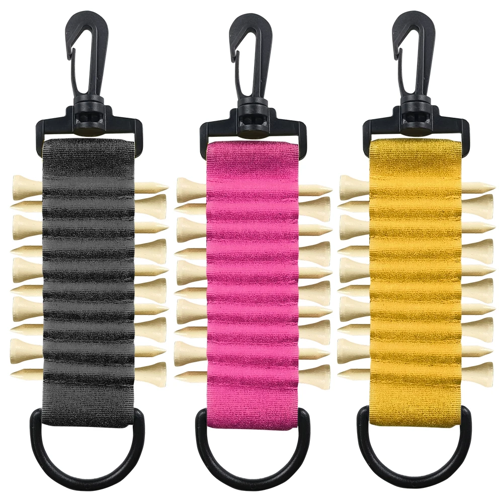 Colorful Golf Hang Gloves Magic Tape Double Sided Golf Tee Holder Clip Outdoor Portable Hanging Golf Tees Golf Accessories