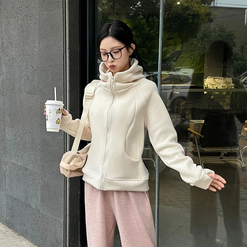 بلوزة من الصوف بدون قبعة المرأة هوديي الوردي ربيع الخريف الوقوف طوق الدانتيل يصل الفانيلا س الرقبة الشريط زهرة Crewneck تيري GF