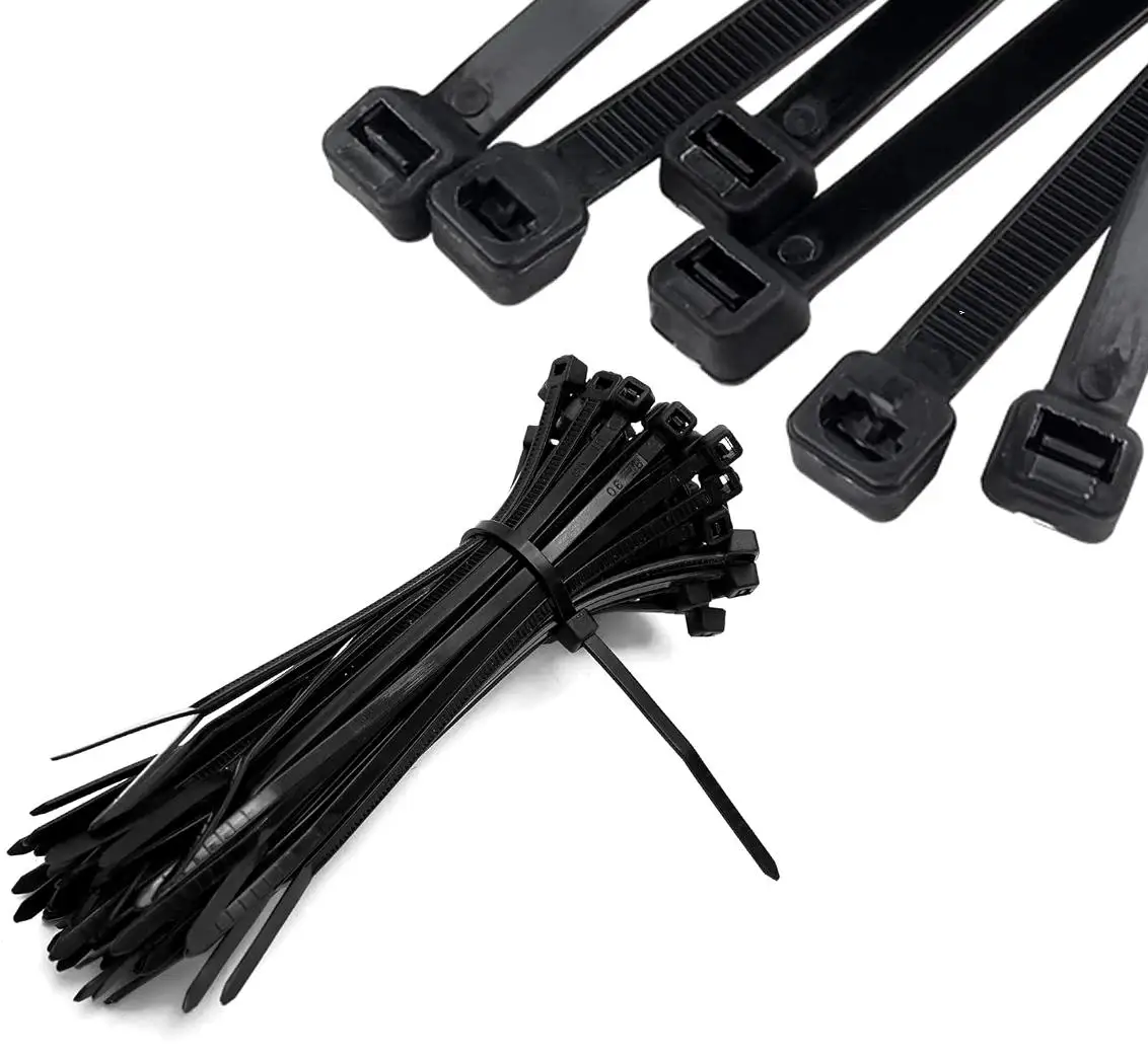 Fotografia 3: 200x2.5mm Nylon 100 PCs Black Trits Abraçadeiras Resistentes