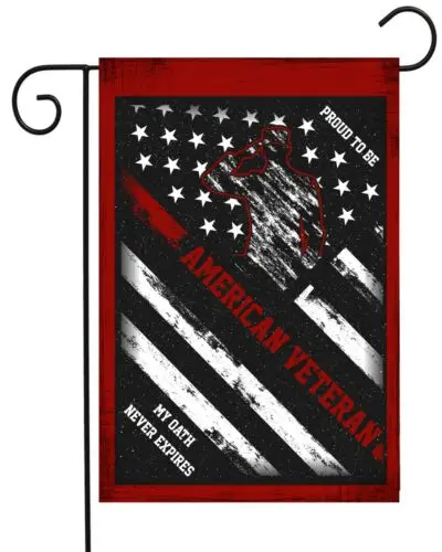 American Veteran  -Garden Flag Top Quality  Double Sided KKL AAL HHM WZZ yyi