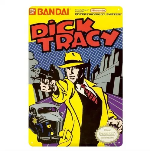 Dick Tracy Nes Retro Video Game Metal Poster Tin Sign 20*30cm