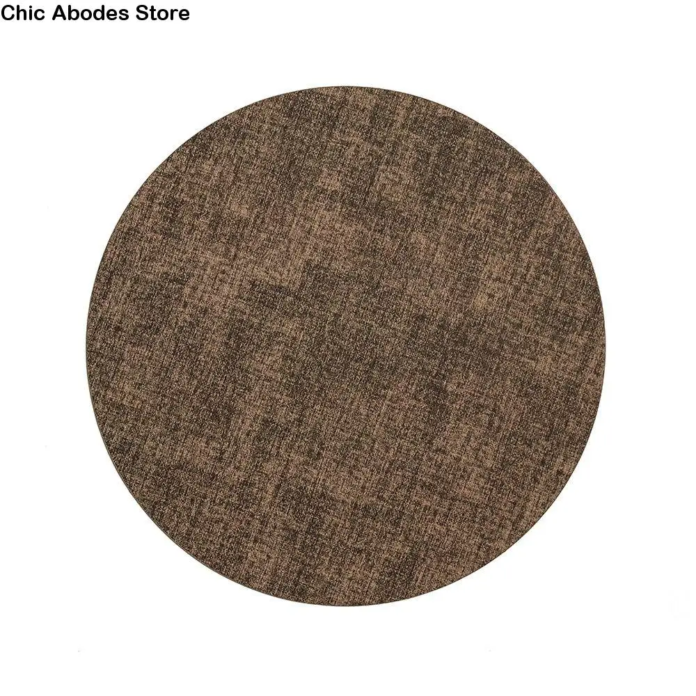 

Waterproof PVC Table Mat 33cm Heat Resistant Round Placemat Washable Large Cup Mat Dining Table