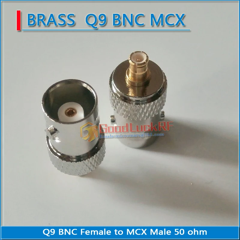 BNC Q9 To MCX Connector Socket BNC Female To MCX Male Plug BNC - MCX M/F DVB-T TV Antenna Straight Coax RF Adapters 50Ohm