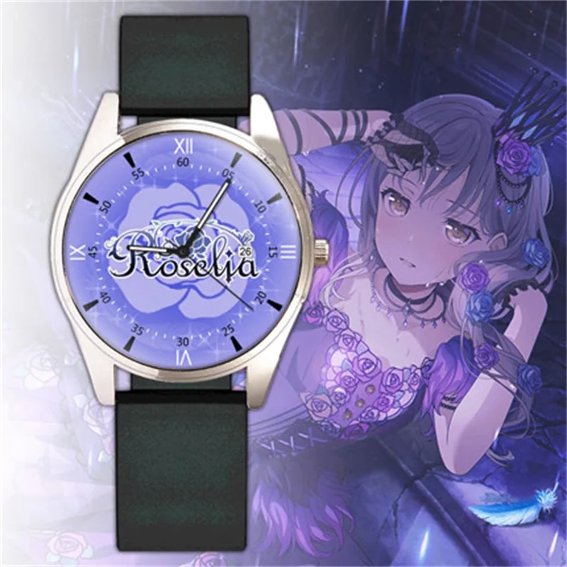 Anime BanG Dream Yukina Minato Kasumi Toyama Men Women Quartz Electronic Wristwatch Cosplay Student Cute Cartoon Watch Xmas Gift