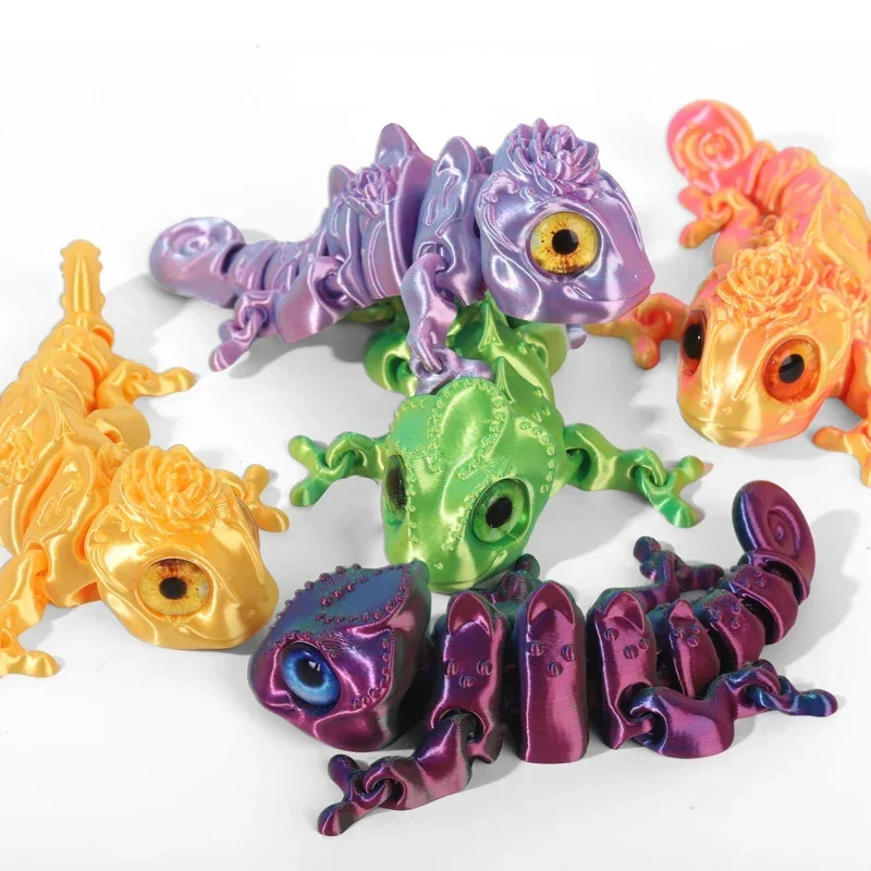 جديد ثلاثية الأبعاد الطباعة الحرباء أرقام متعددة المفاصل المنقولة محاكاة عيون للمنزل اكسسوارات الاطفال هدية غرفة الديكور ثلاثية الأبعاد prinнter