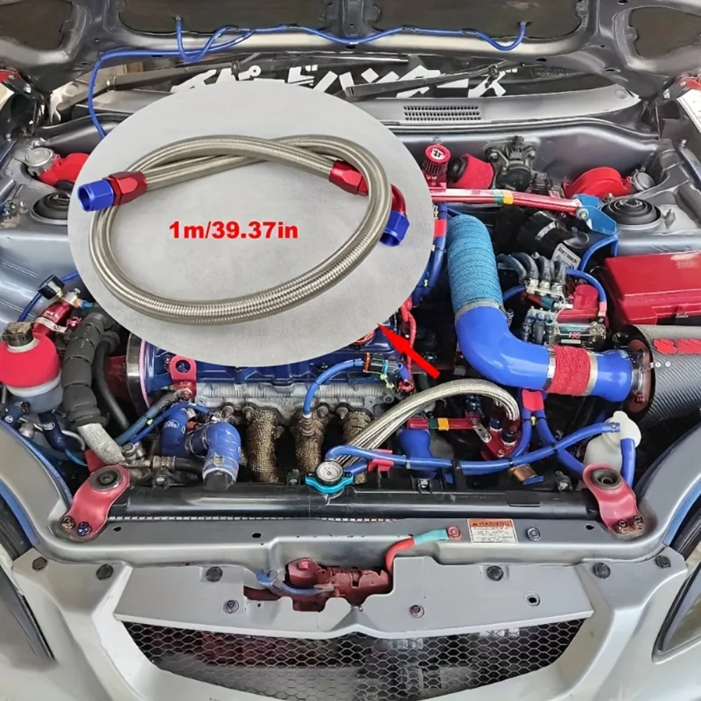 High Performance AN10 1M/1.2M Stainless Steel Oil Hose Line Hose with Swivel Hose End Fitting Transmission Fuel Line Fitting Set