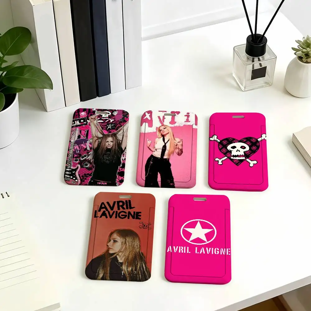 Singer A-Avril Lavigne Badge Card Holder Student ID Case Daily Use Subway Commute Work Cover Office School Bus Protector