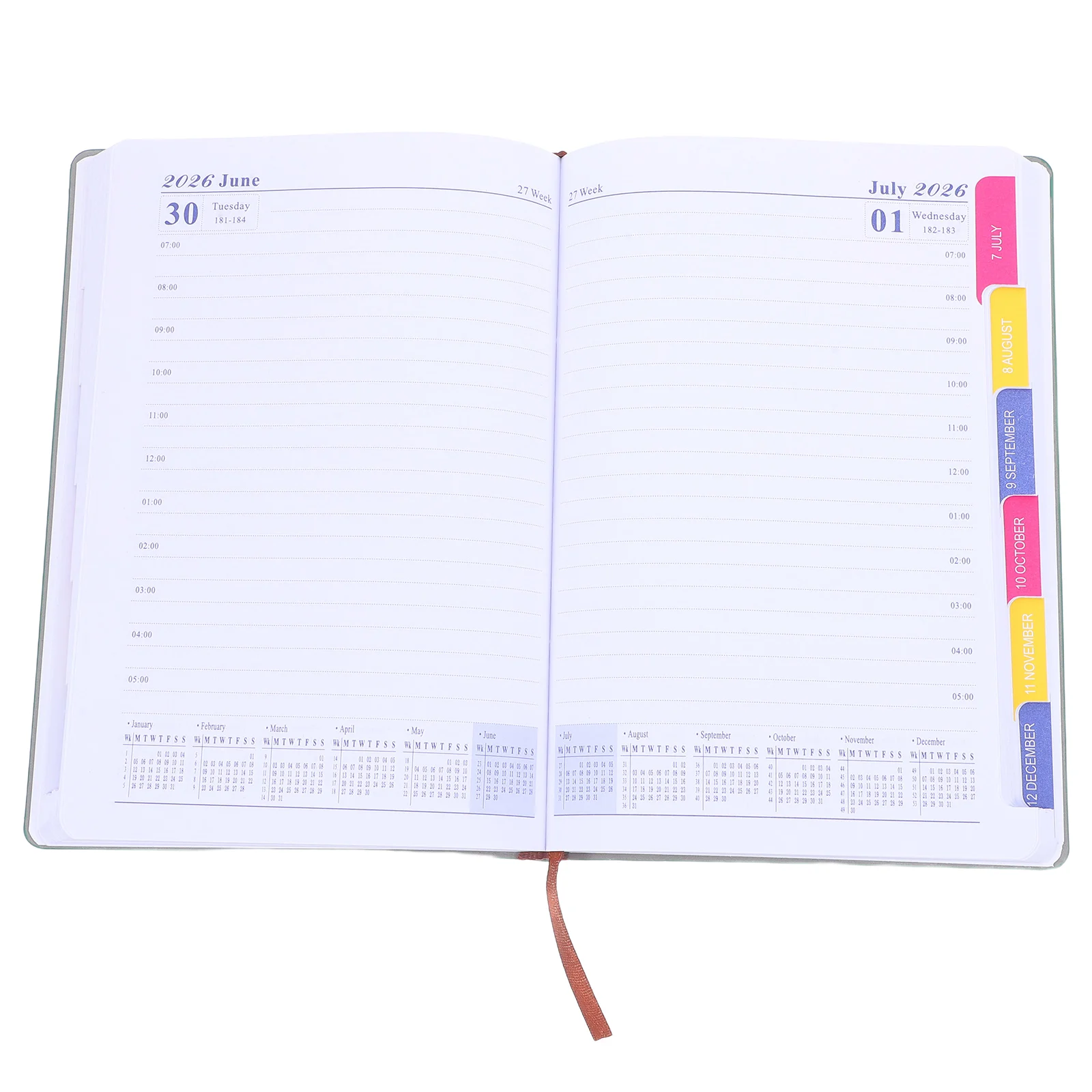 

2026 Daily Planner Hardcover A5 January December Weekly Monthly Calendar School Office Organizer Journal Monthly Planner
