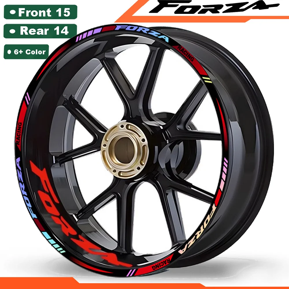 For Forza Wheel Stickers 14 15 Rim Motorcycle Accessories Honda Forza125 Forza250 Forza300 Forza350 125 250 300 350 NSS125 2023