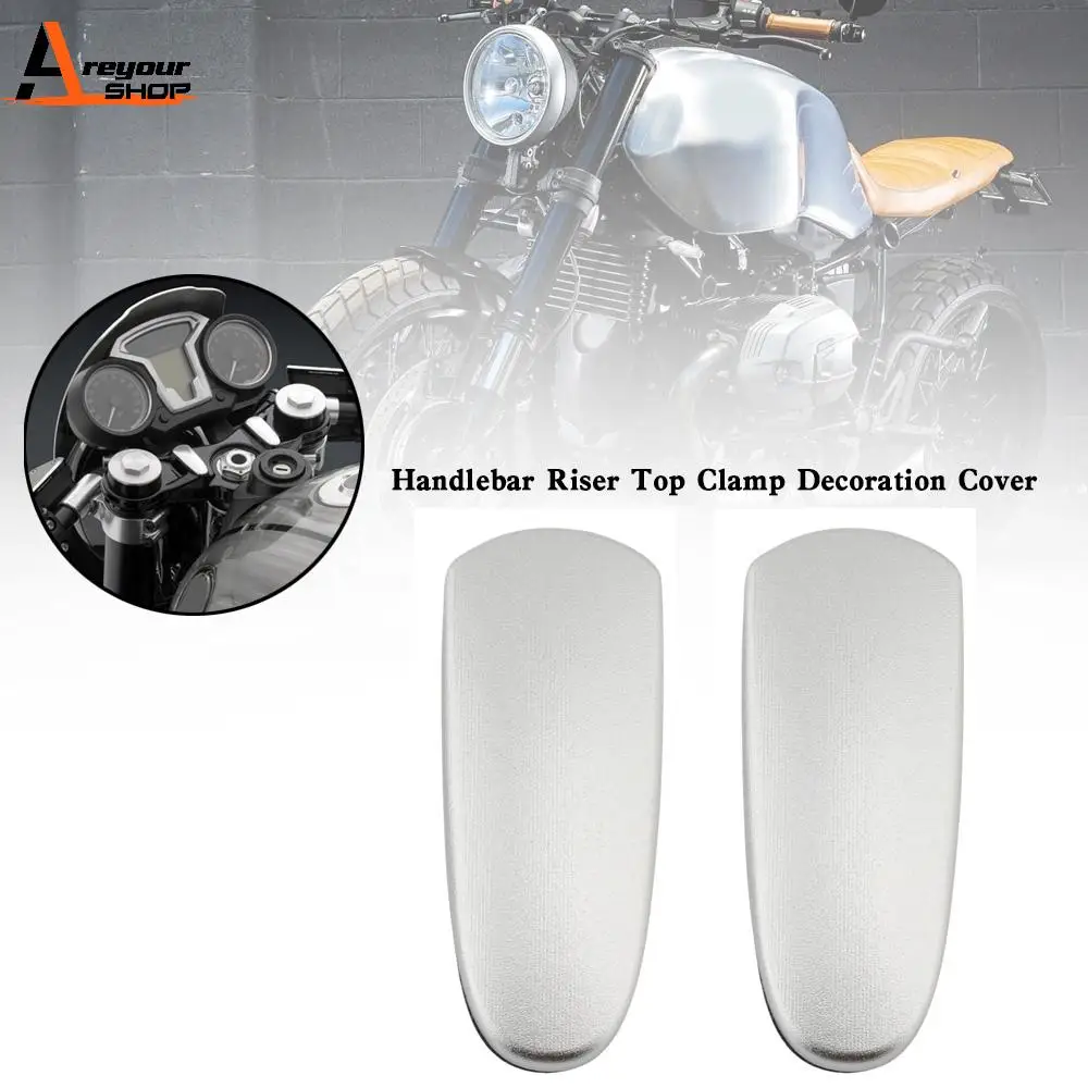 

Areyourshop Aluminum Motorcycle Handlebar Riser Top Clamp Decoration Cover for BMW R nineT Motor Accessories