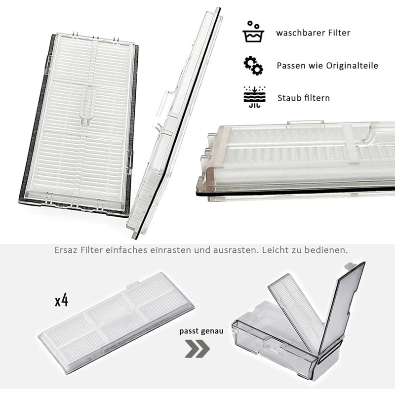 مزدوجة الرئيسية فرشاة الأسطوانة أجزاء ل Xiaomi Roborock S8 S8 زائد S8 + S8 برو مكنسة كهربائية فلتر Hepa ممسحة القماش كيس لجميع الغبار أطقم