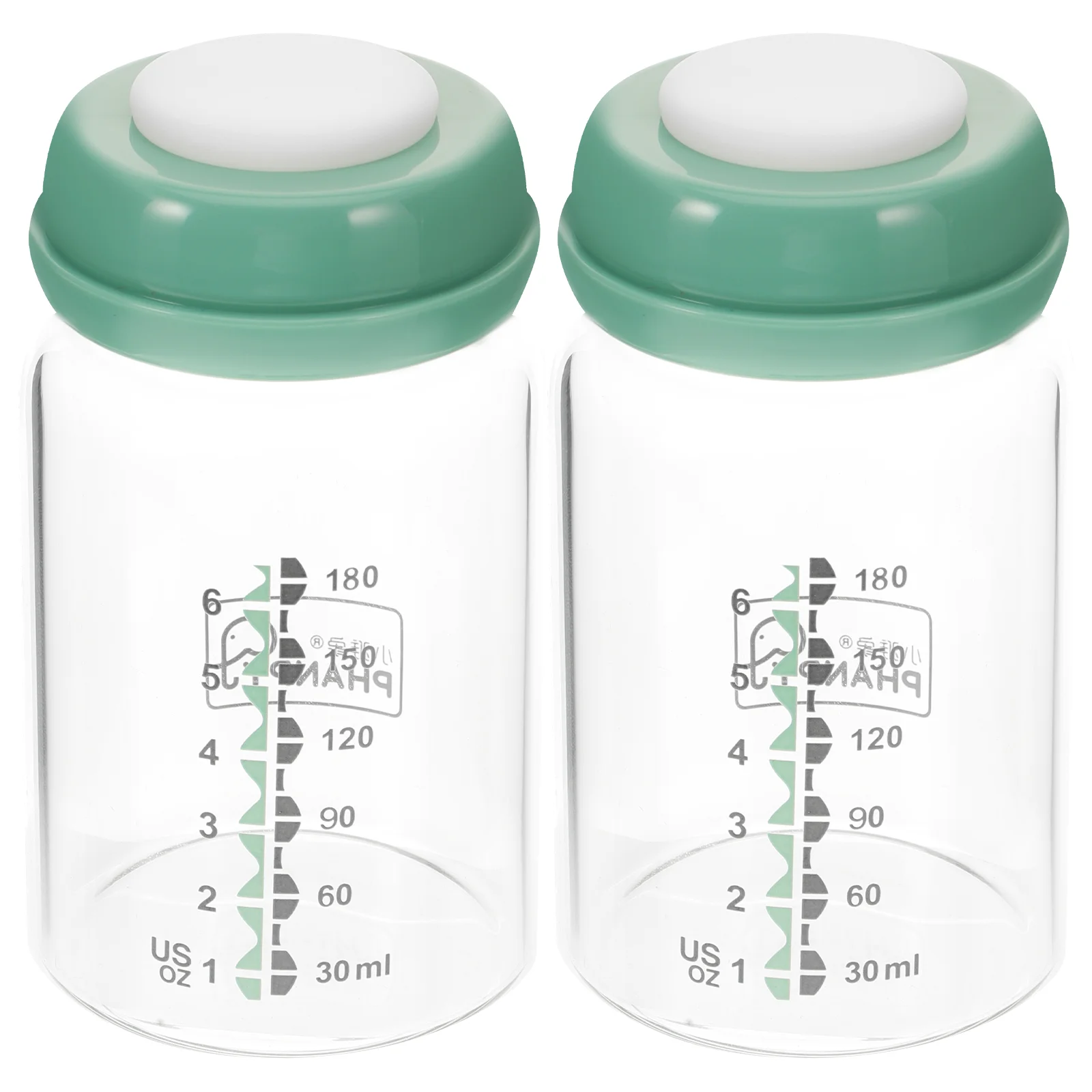 2 Pcs Feeding Bottle Breast Milk Storage Creative Nursing Bottles for Newborns Keeping Feeder Glass