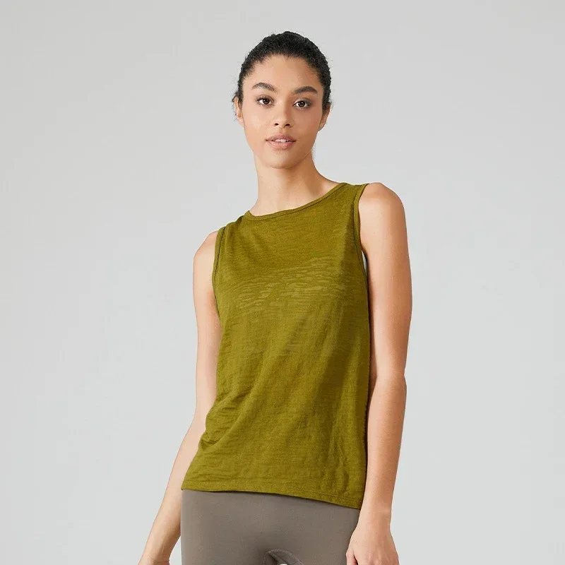 Camisetas sin mangas de entrenamiento con espalda cruzada para mujer, camisetas de entrenamiento para correr en gimnasio, chaleco de Yoga deportivo