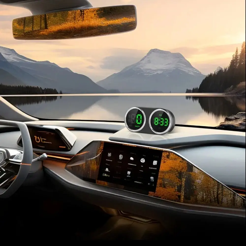 7 Color Switching GPS Car Digital Speedometer Digital Clock 2in1 Vehicle Speed Meter Versatile Compatibility Plug&Play