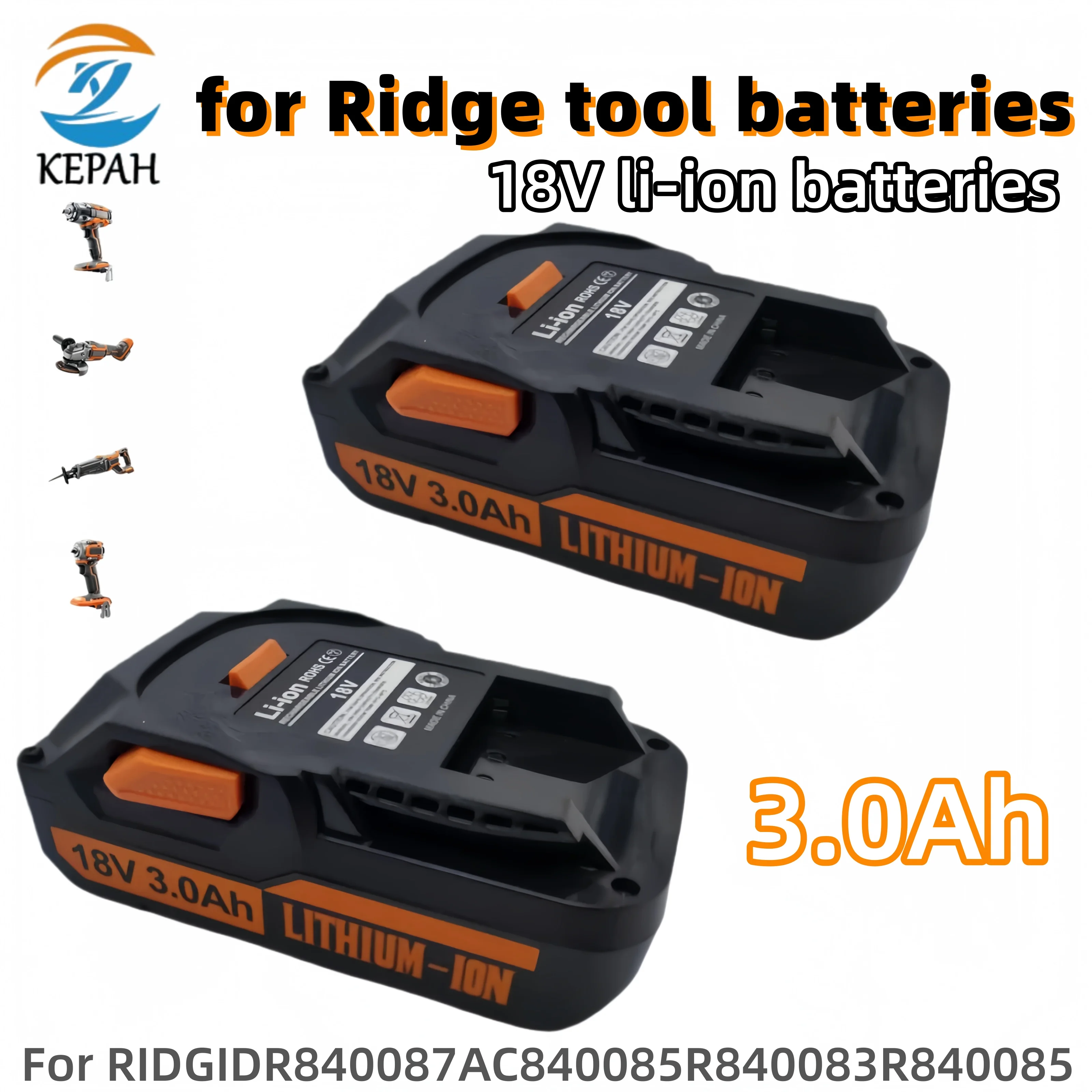 18V 3.0Ah (3000mAh) Rechargeable Li-ion Battery Pack | For AEG Power Tool Series, Fits L1830R/B1820R/B1830R/L1815R/BXS18/FL18