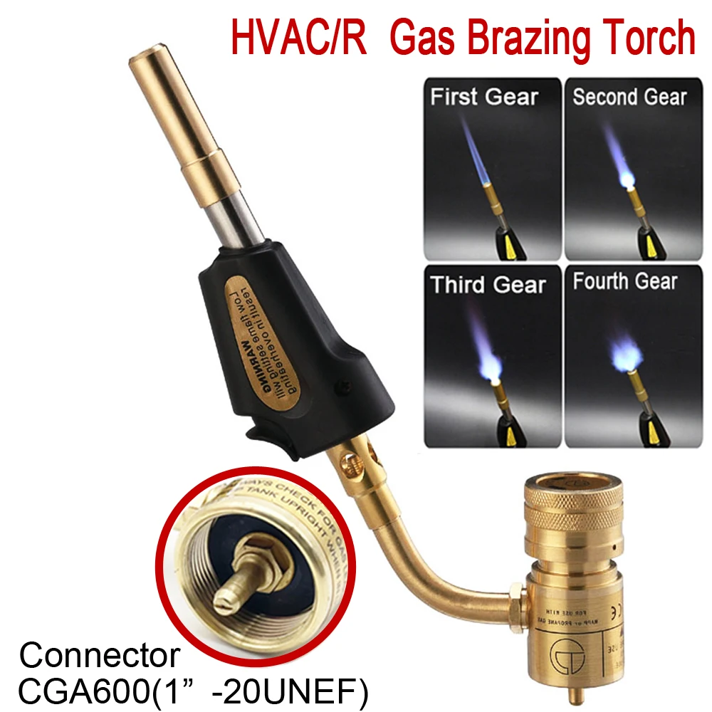 MAPP Torch Gas Welding Torch Self Ignition Gas Brazing Burner Soldering Quenching BBQ Burner CE Approved HVAC/R Hand Torch