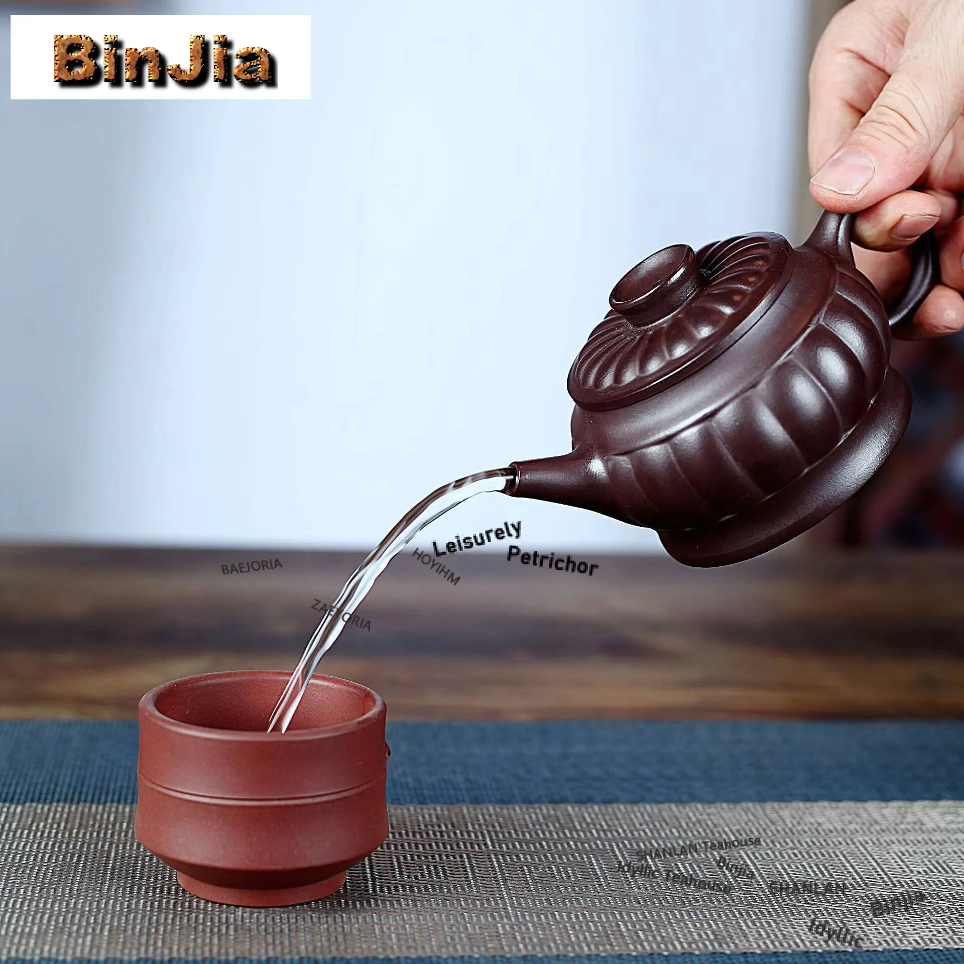 

220ml Elegant Yixing Purple Clay Teapots Handmade Pot Raw Ore Purple Mud Tea Soaking Kettle Chinese Zisha Tea Set Decoration