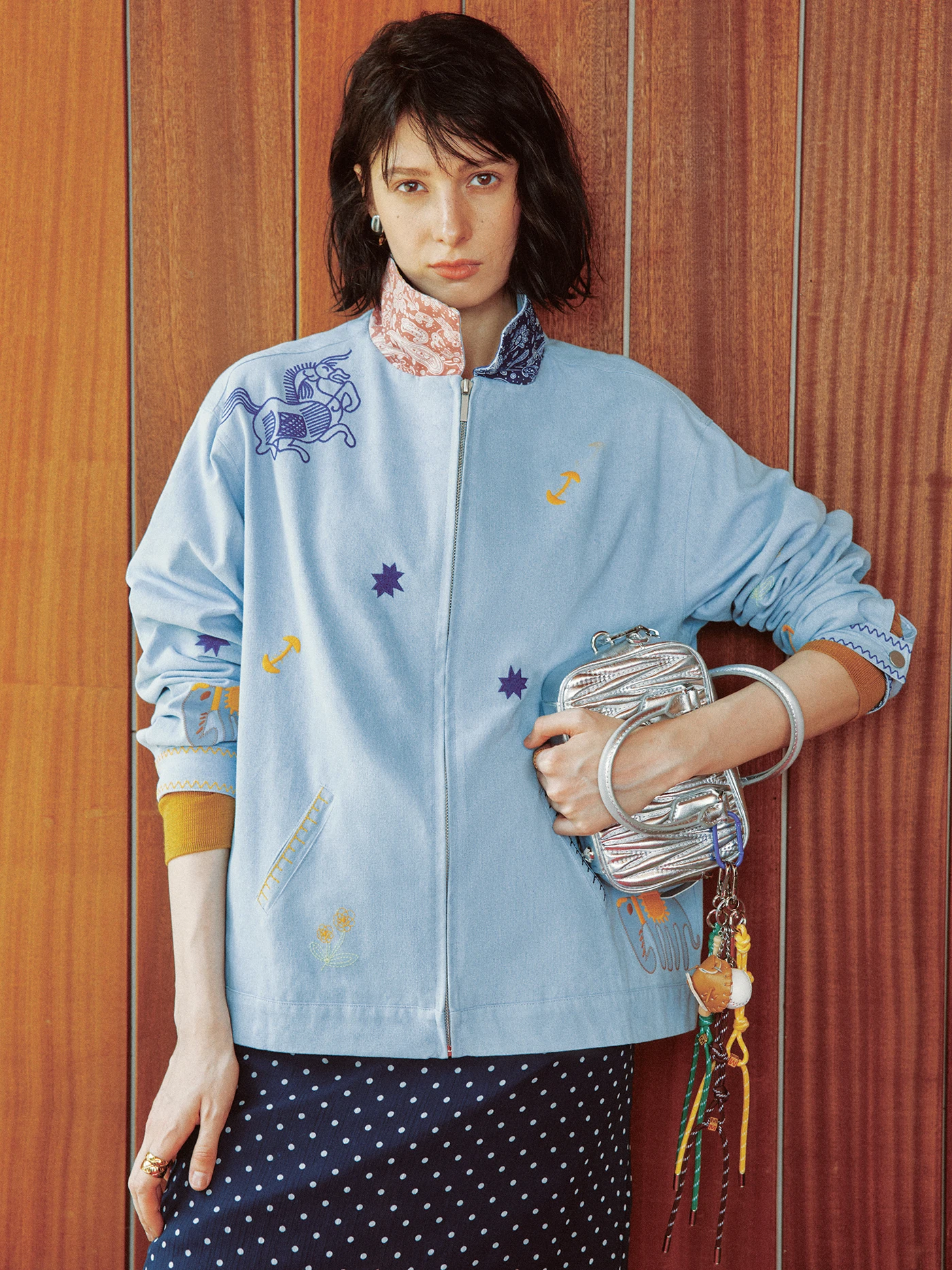 Haworth Small Town Heavyweight Embroidery Vaion Sle Quinceanera Color Walnut Flower Cowhide Jaet Outerwear for Women