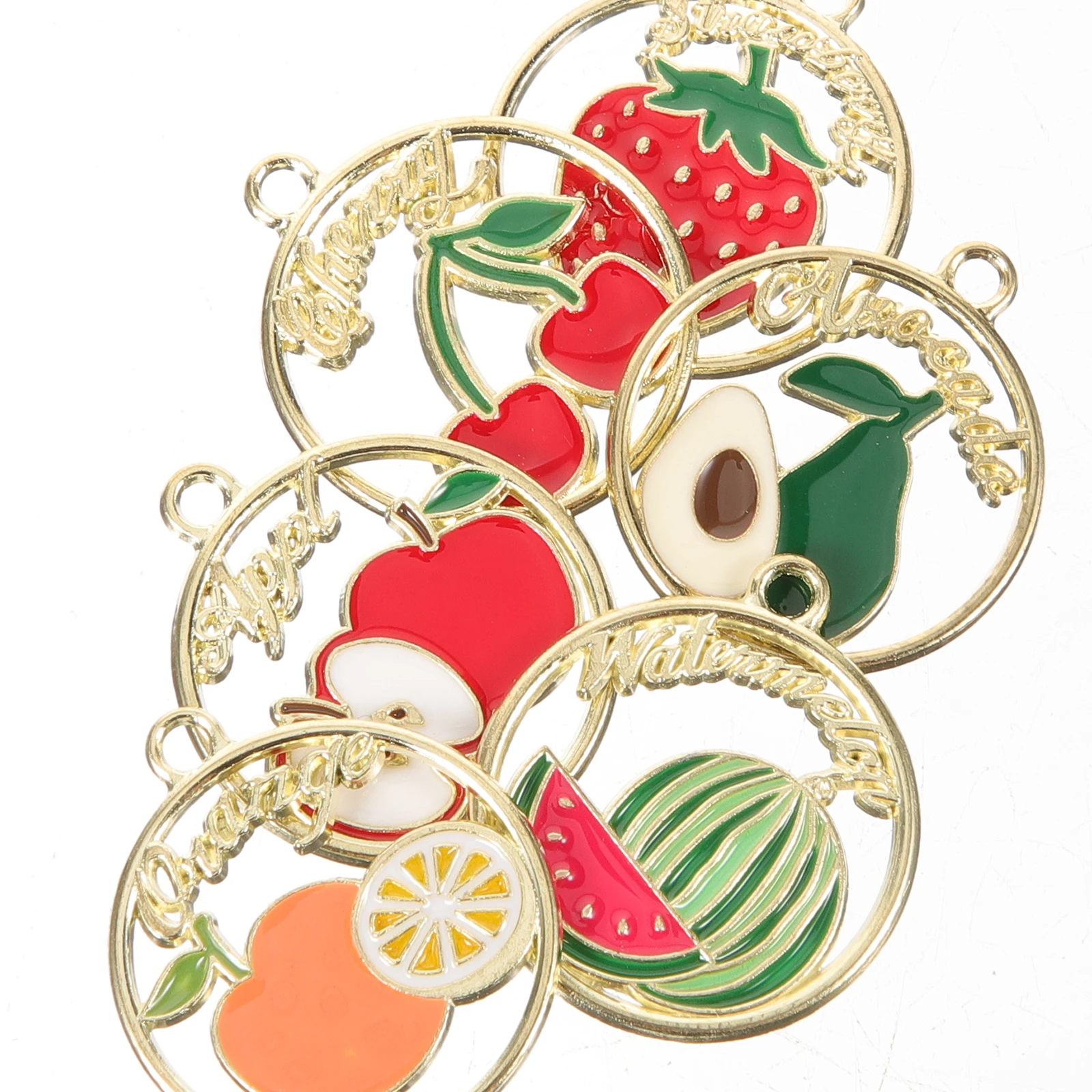 

30pcs Fruit Charms For Jewelry Making Metal Pendants Diy Bracelet Necklace Keychain Craft Supplies Small Bulk Charms