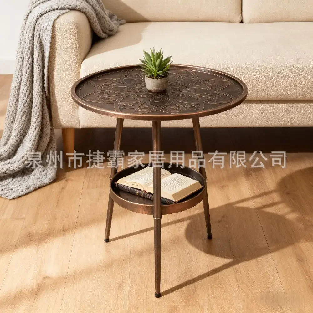 DSA Modern Simple Two-Layer Coffee Table for Home Living Room, Bedroom, Balcony, Courtyard, Homestay Universal Vintage