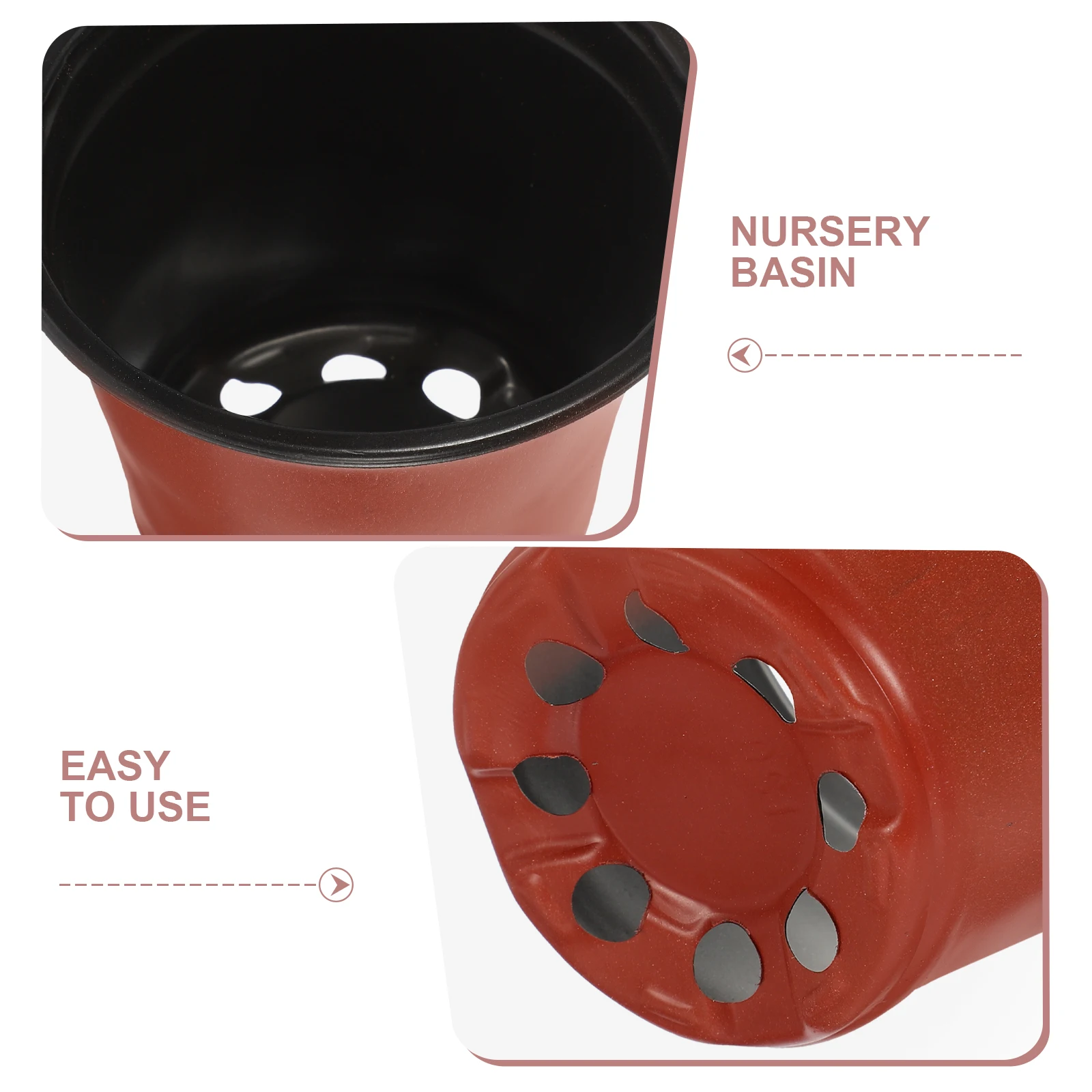 

20 Pcs Soft Plastic Flower Pots Lightweight Drainage Holes Indoor Balcony Garden Easy Cleaning Replanting for Home