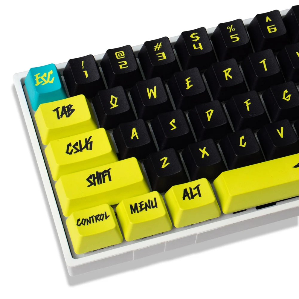 122 chaves cyberpunk pbt keycaps personalize oem perfil keycaps para teclado mecânico teclado sublimação keycap