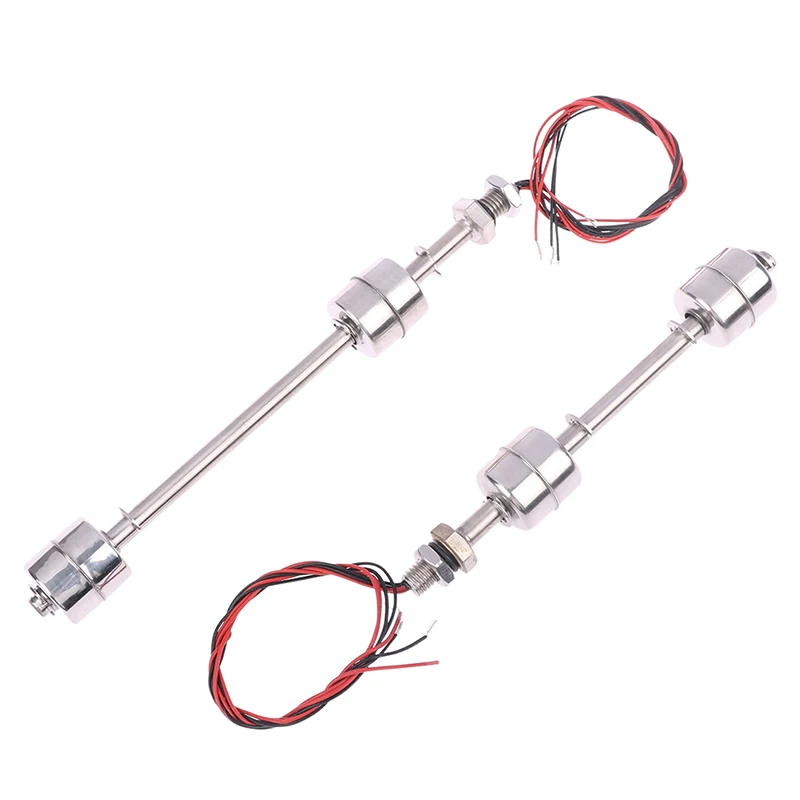 100-400mm Stainless Steel Double BallsFloat Switch Tank Pool Controller Water Level Liquid Flow Sensor Float Lever Switch Sensor