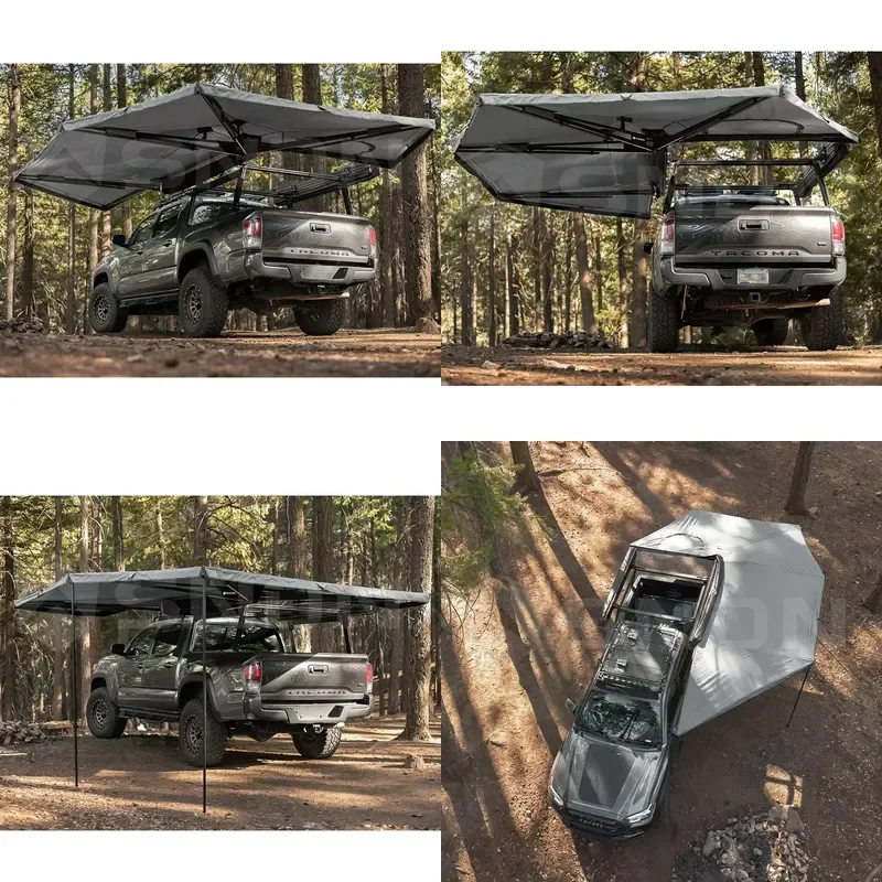 SNDN 4x4 Overlanding Retractable Heavy Aluminum Frame 270 Awning Freestanding Quick Set up Portable Car