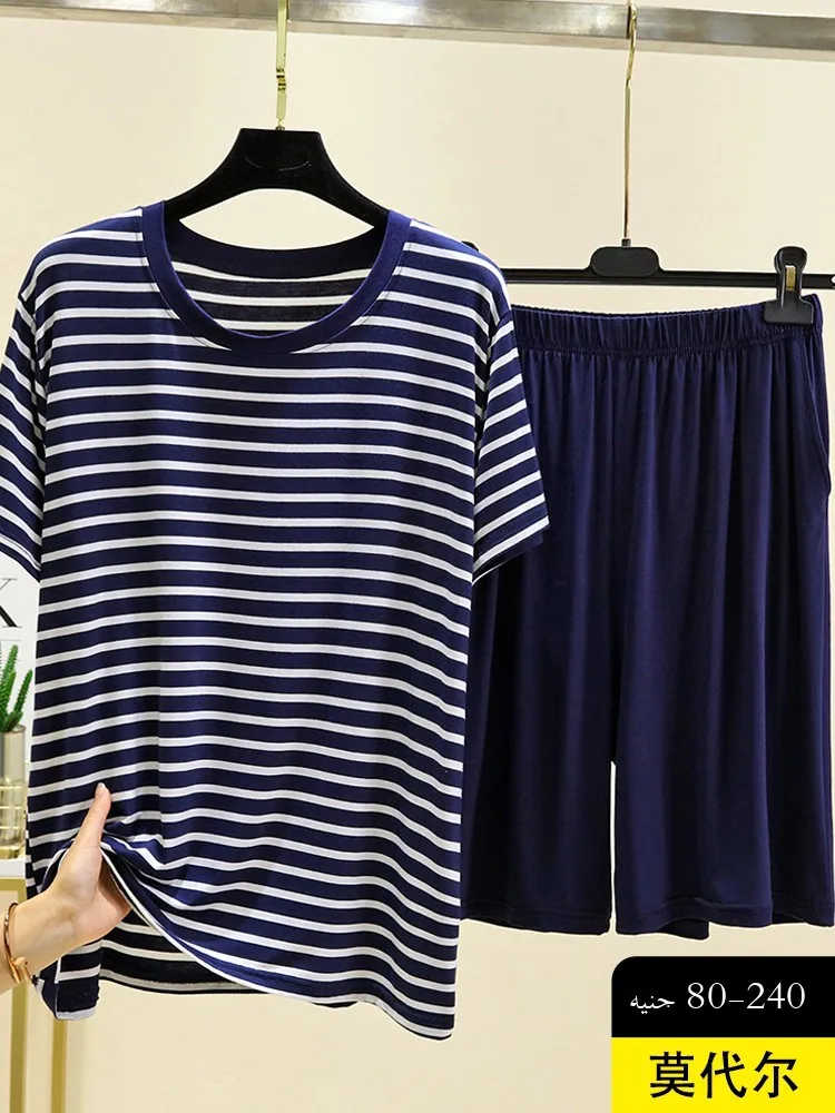 

Мужской комплект одежды из модала, летний комплект ort Sve orts, домашняя одежда, молодежный тонкий повседневный свободный комплект больших размеров, бренд July Deer