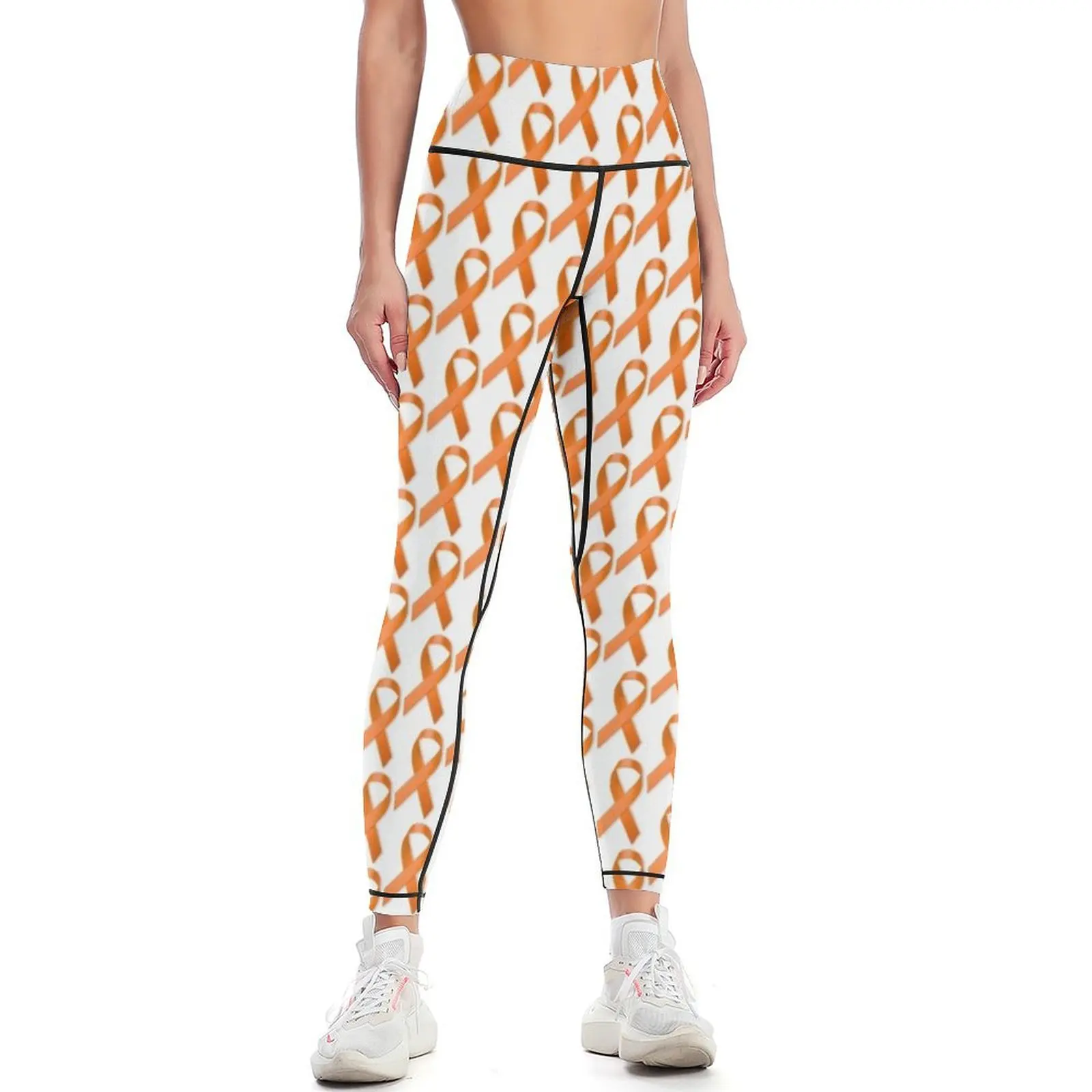 

Mask of Multiple Sclerosis (MS) awareness ribbon Leggings Legging sexy woman Sports female Womens Leggings