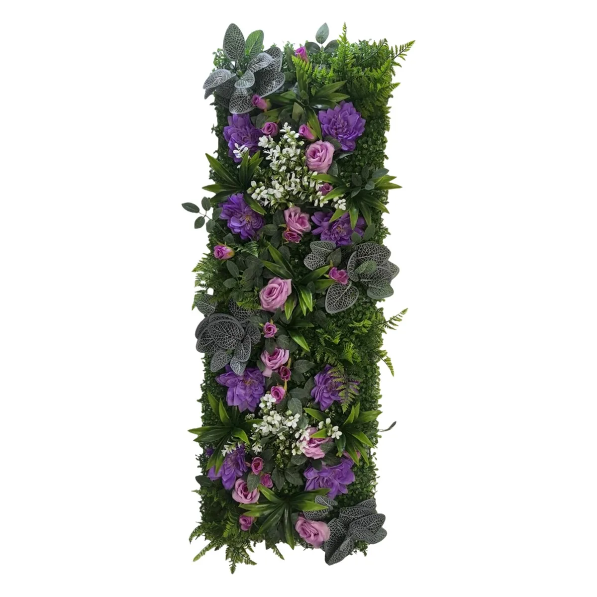 Artificial Climbing Rose Vine Wall Panel 40x120cm Faux Flower Grass Hedge Mat Backdrop for Garden Fence Wedding Decor