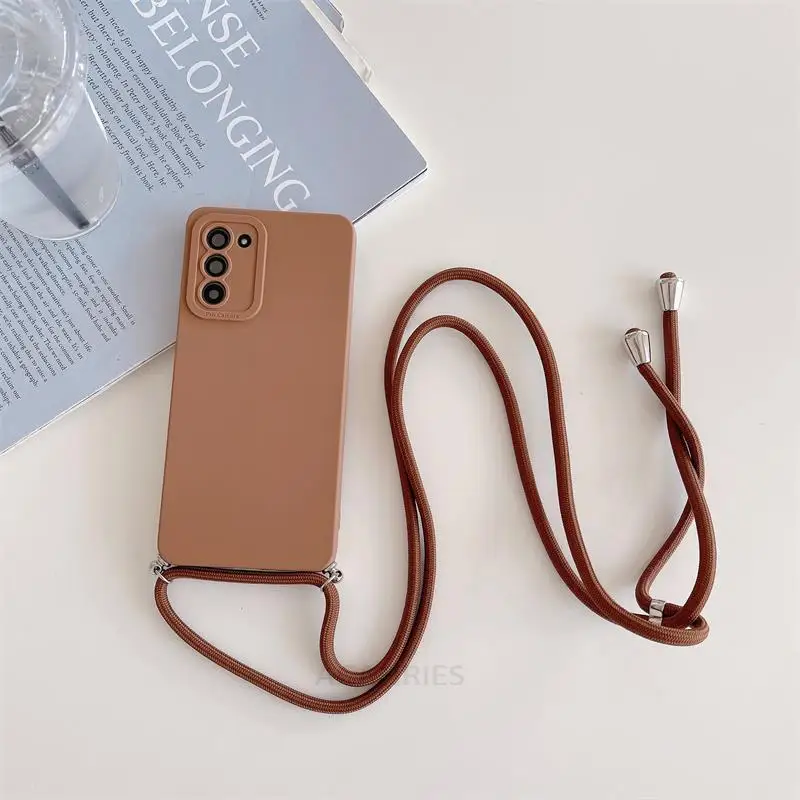 Crossbody Lanyard Silicone Case For Samsung Galaxy S22 S21 S20 Fe S23 Plus Ultra 5g S20fe Strap Cord Cover S 22 21 20 23 S21fe image 5